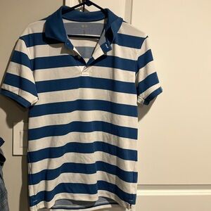 Uniqlo Brand - Blue and White Striped Shirt